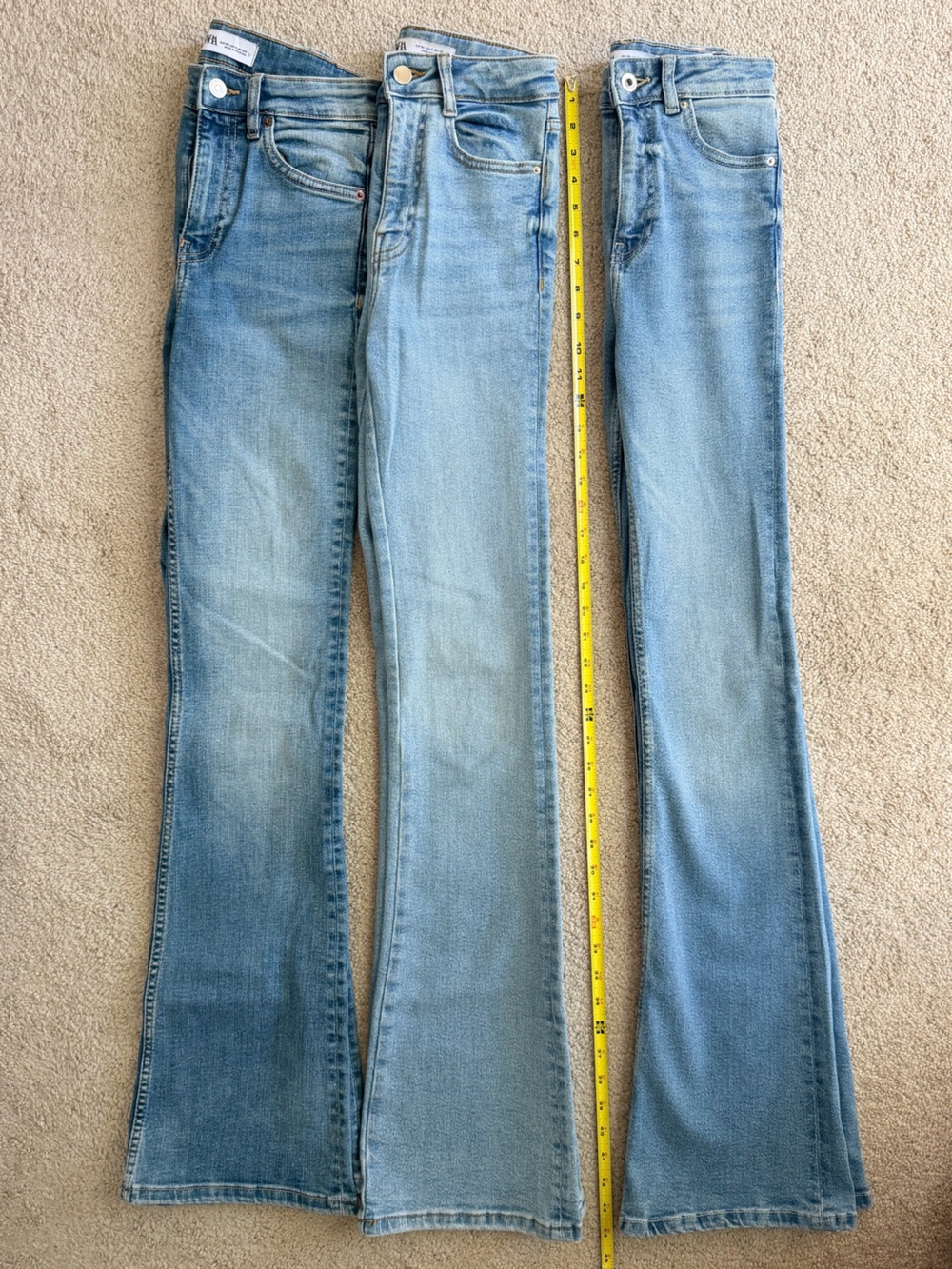 Zara Light to Medium Blue Baby Boot Cut Women's Jeans
